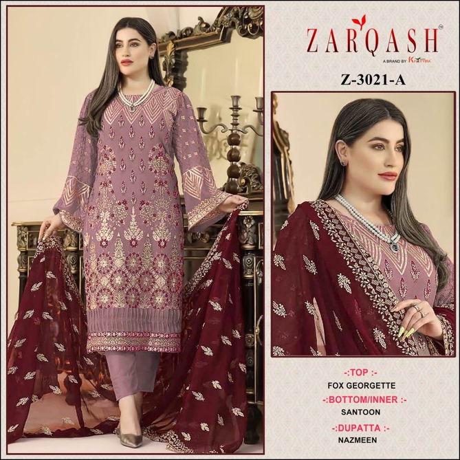 Zarqash Z 3021 Wholesale Pakistani Salwar Suits Catalog